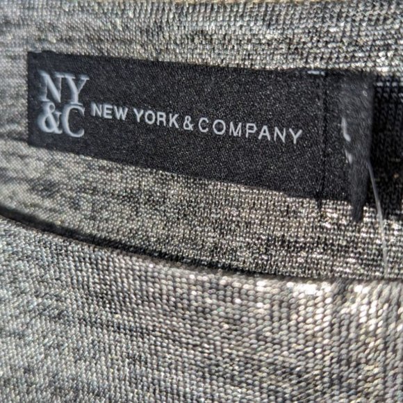 Women's New York & Company Long Sleeve Stretch Casual Blouse Open Chest Keyhole - Picture 4 of 8